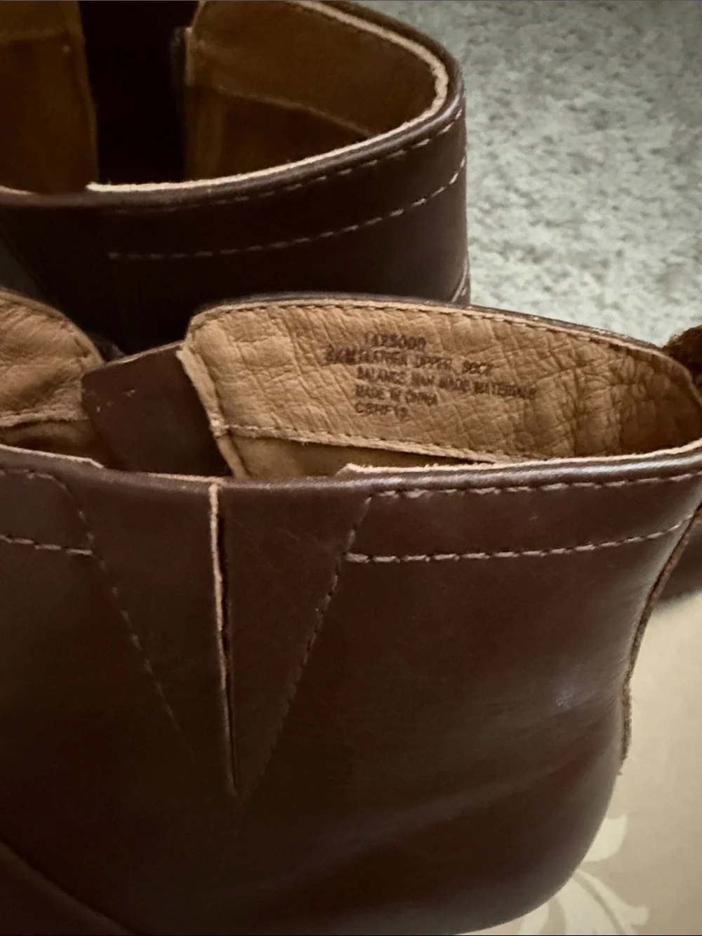 Sofft Brown Leather Ankle Booties with Side Zip